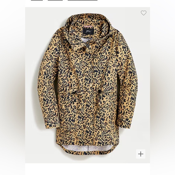 J.Crew Perfect Rain Jacket in Leopard Print. - Picture 1 of 5